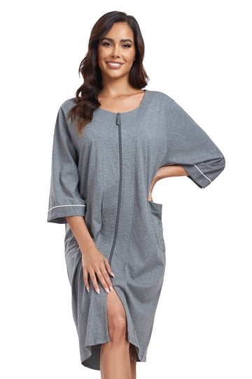 cotton zip dressing gown Cotton Traders Towelling Zip Front Dressing Gown
