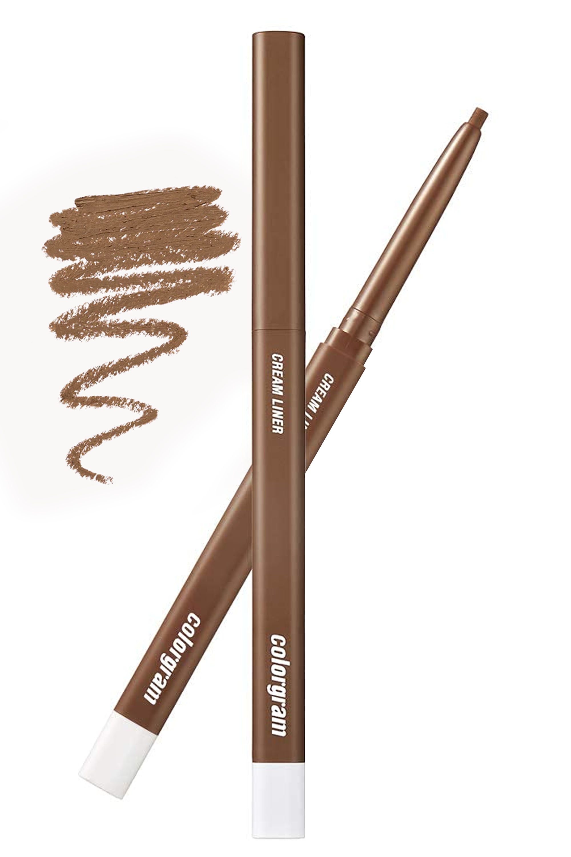 COLORGRAM Artist Formula Cream Liner 07 Sand Brown | Hypoallergenic Smudge Proof Eyeliner \u0026 Waterproof Eyeliner | Korean Liquid Eyeliner Pencil for Eye Makeup | Brown Eye Liner Stencils for Eyes