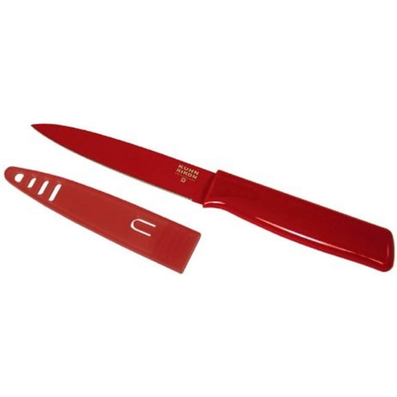 COLORI Utility Knife with Safety Sheath, 5 inch/12.70 cm Blade, Red