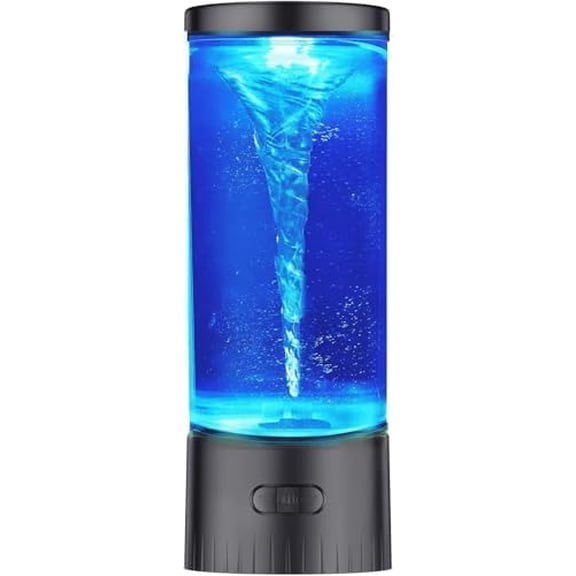 COLORLIFE Twister Water Vortex Lamp, Unique 7-Color Changing LED Night Light, Hurricane Lamp, Cool Novelty Gift for Kids, Men, Women, Ideal for Birthday, Christmas, Home Office Dcor