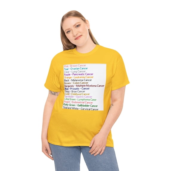 COLORS OF CANCER - Unisex Heavy Cotton Tee