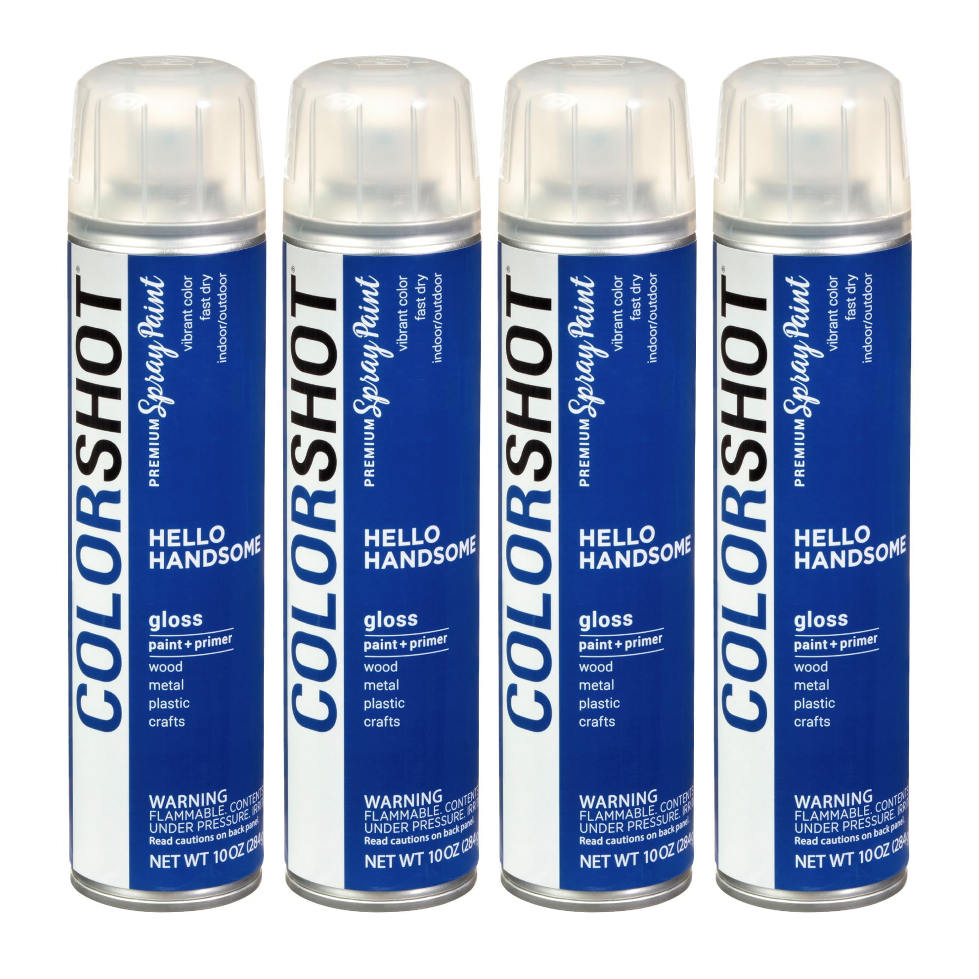 COLORSHOT Gloss Spray Paint Hello Handsome (Royal Blue) 10 oz. 4 Pack