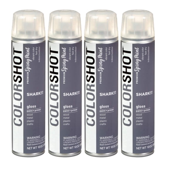COLORSHOT Gloss Spray Paint Shark!!! (Dark Gray) 10 oz. 4