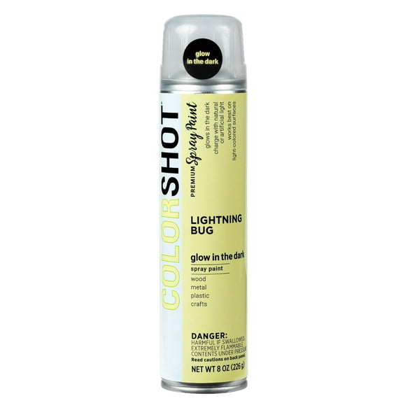 COLORSHOT Glow in the Dark Spray Paint Lightning Bug (Natural Glow) 8 oz.