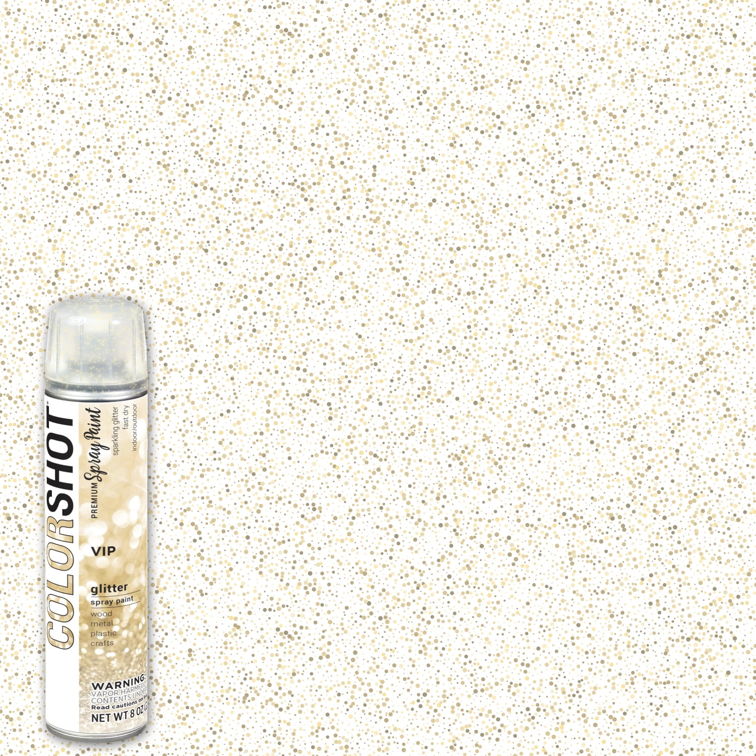 Colorshot Premium Glitter VIP Gold Spray Paint - Gold - 8 oz