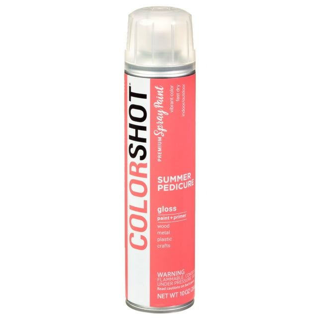 COLORSHOT Premium MultiSurface Gloss Summer Pedicure Spray Paint 10