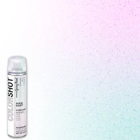 COLORSHOT Iridescent Spray Paint, Pixie Dust (Multicolored), 8 oz, Fast-Drying Acrylic Paint, Indoor & Outdoor Use