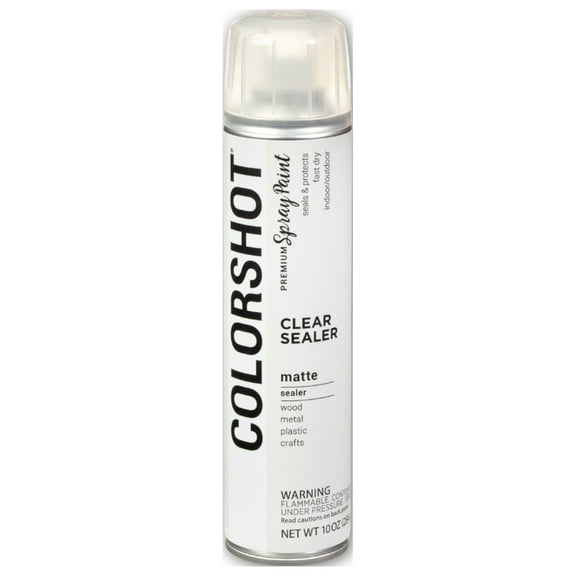COLORSHOT Premium Multi-Surface Matte Sealer Spray Paint - 10 oz - Clear