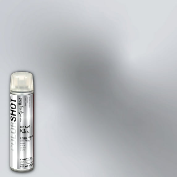 COLORSHOT Premium Multi-Surface Metallic Heads or Tails Spray Paint - 8 oz - Silver