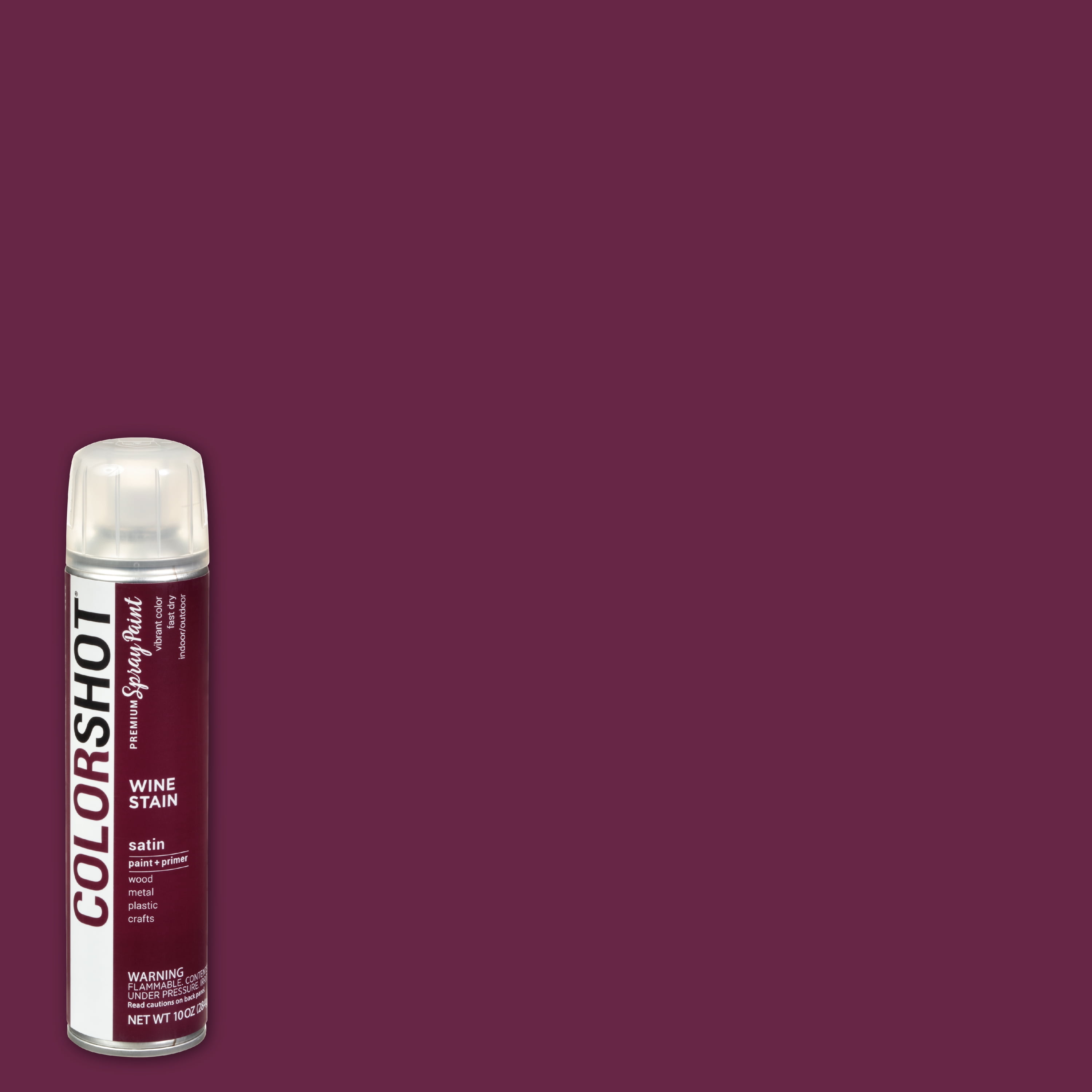 COLORSHOT Premium Satin Wine Stain Spray Paint 10 oz. Burgundy