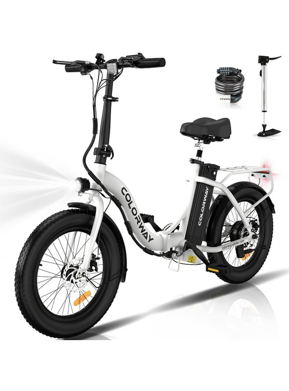 COLORWAY 20x3.0 Fat Tire Electric Bicycles, 12Ah/36V/500W E Bike, 20MPH electric bike for Teenager and Adults BK6MG