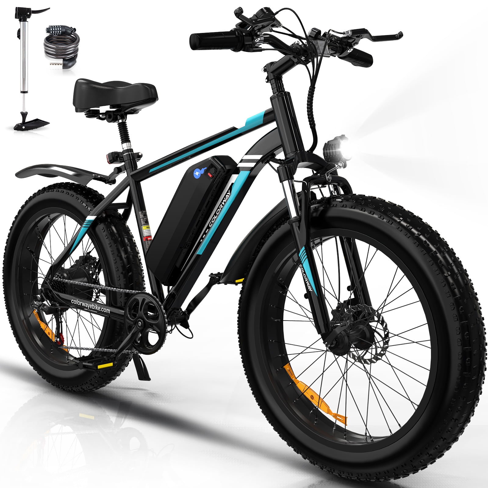Walmart Deals of COLORWAY 26*4.0 Fat Tire E bike, 750W Electric Bicycles 15.6AH 48V Mountain Electric Bike for adult UL 2849