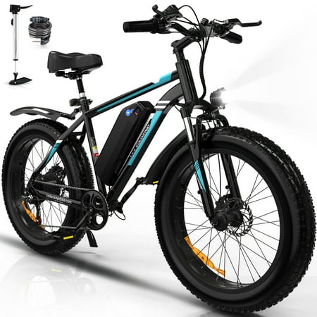 COLORWAY 26*4.0 Fat Tire E bike, 750W Electric Bicycles 15.6AH 48V Mountain Electric Bike for adult UL 2849