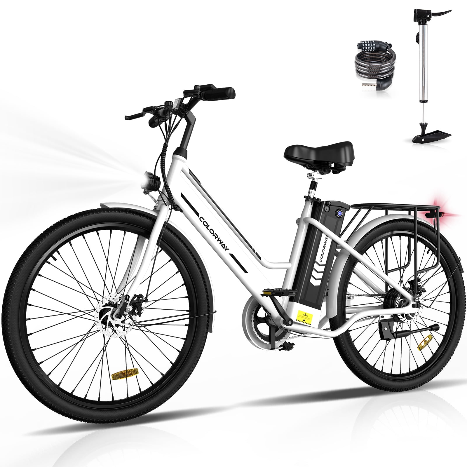 COLORWAY 26 Electric Bike for Woman 500W Powerful Motor 36V 12AH Removable Battery E Bike Max. Speed 19.9MPH Electric Bicycle UL2849 Shop Black Friday Deals for 2024 Walmart