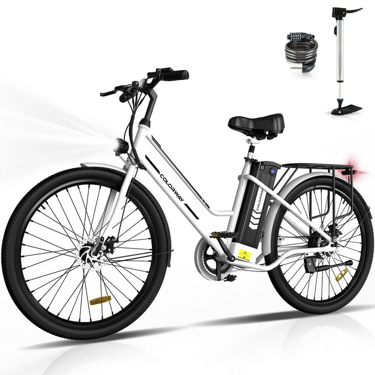 COLORWAY 26 Electric Bike for Woman 500W Powerful Motor 36V 12AH Removable Battery E Bike Max. Speed 19.9MPH Electric Bicycle UL2849 Shop Black Friday Deals for 2024 Walmart