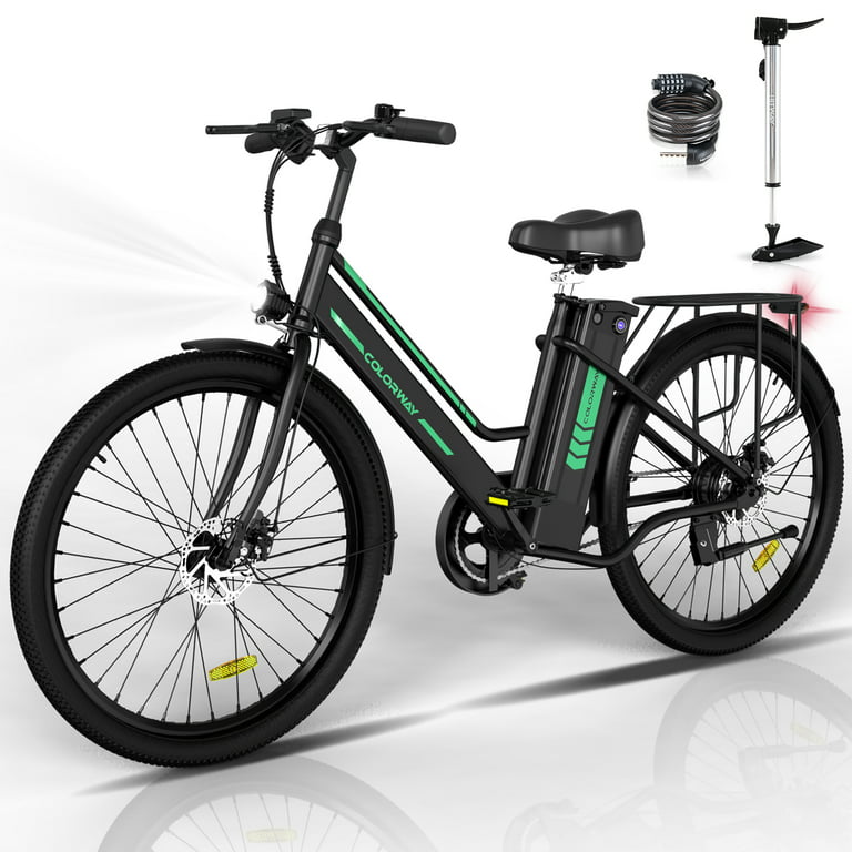 COLORWAY 26 Electric Bike for Woman, 500W Powerful Motor, 36V 12AH  Removable Battery E Bike, , Max. Speed 19.9MPH Electric Bicycle