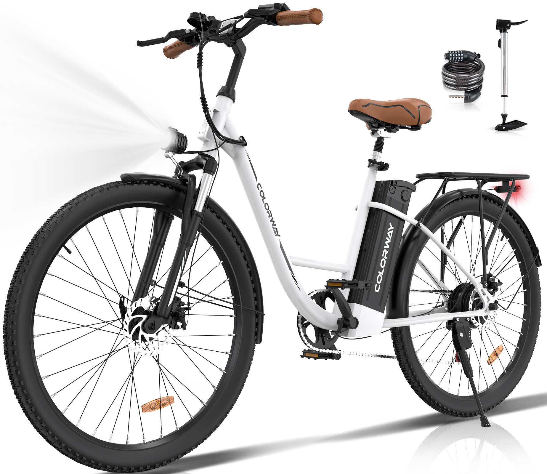 COLORWAY 500W E Bike 28"Electric Bike BK31M, 36V/12Ah Electric Bicycles with 7 Speeds UL2849