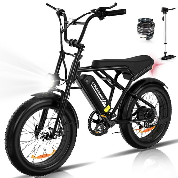 COLORWAY 750W Electric Bike for Adults,20X4.0 Fat Tire Off-Road E bike,36V/12Ah Battery Snow Beach Mountain Bike for Outdoor Cycling e bike UL2849