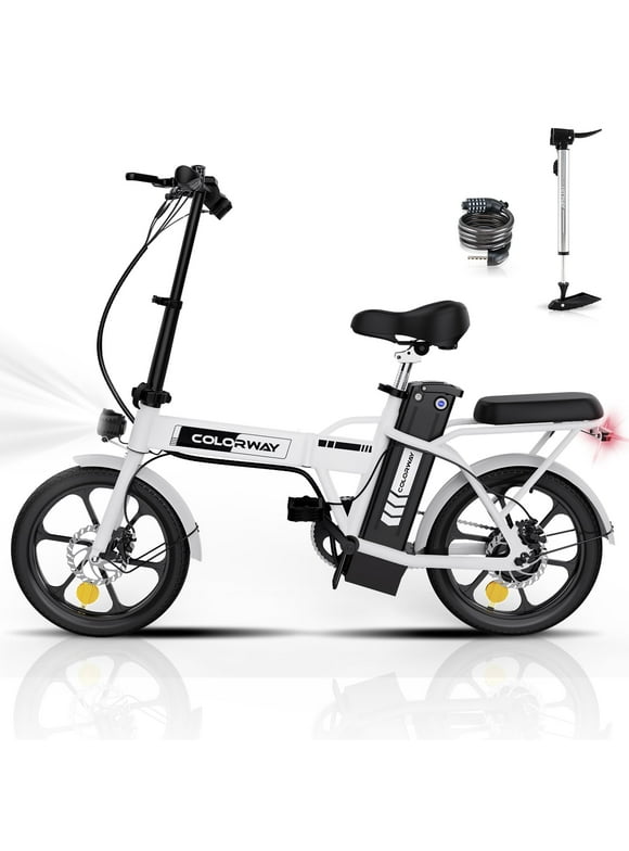 COLORWAY Electric Bike,500W/8.4Ah/36V Removable Battery E Bike, Electric Foldable Pedal Assist E-Bicycle,19.9MPH Bicycle for Teenager and Adults BK5M