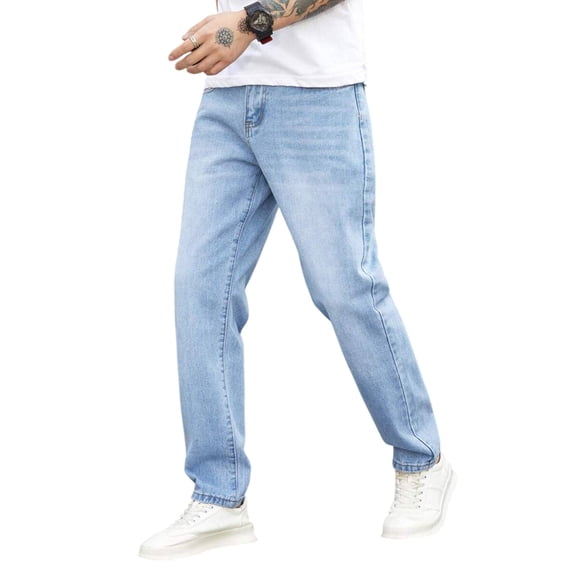 COLORWINGS Men’s Baggy Wishkar Light Wash Denim Jeans – Relaxed Fit Casual Wear Pants