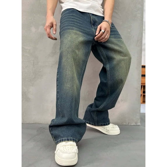 COLORWINGS Men’s Baggy Wishkar Light Wash Denim Jeans – Relaxed Fit Casual Wear Pants