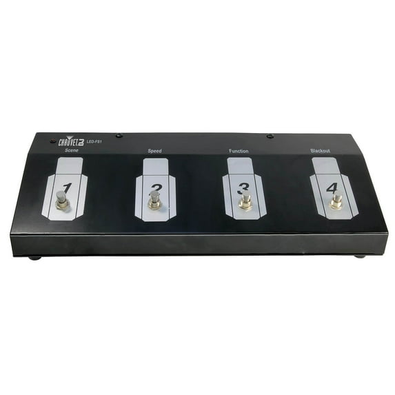 NEW! CHAUVET LED-FS1 ColorStrip 4 Pedal Foot Switch Lighting Controller w/ Cable
