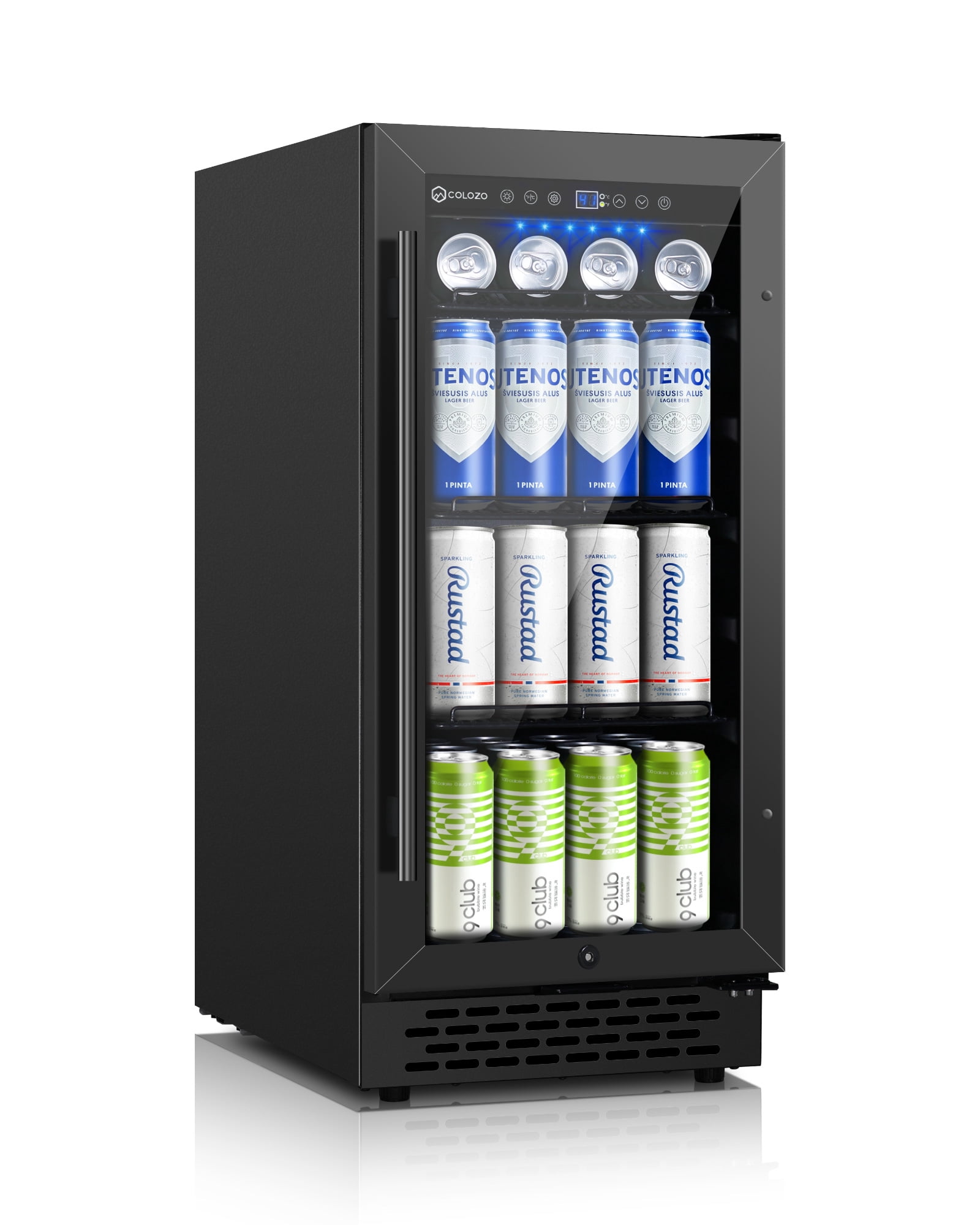 COLOZO 15 inch Beverage Refrigerator,Freestanding Beverage Fridge Cooler for Home Bar