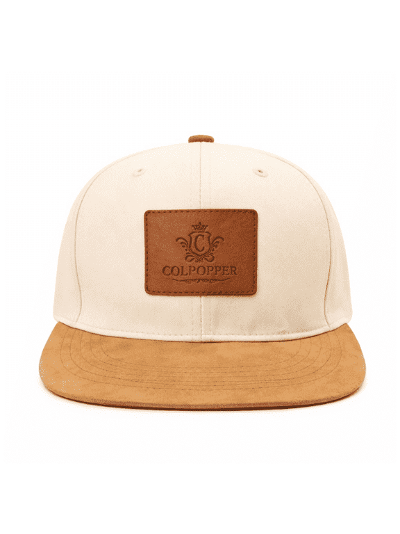 Luxury Suede Patch Cap - Adjustable Premium Hat for Men & Women (TAN)