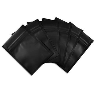 50 Pack Large Mylar Zip Bags for Long Term Food Storage - Matte Black Stand Up Foil Bags Self Seal Storage Package Bags (7.8x11.7 inches), Men's