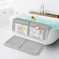 COLSEN Bath Kneeler and Elbow Rest Pad with Bathtub Toy Organizer, Gray