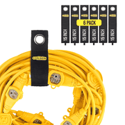 COLSEN Heavy-Duty Storage Straps, 15 inch (6 Pack) – Hook and Loop Extension Cord Holder Organizer for Cables, Ropes, Hoses, Garage, RV, Basement, Workshop, Indoors and Outdoors