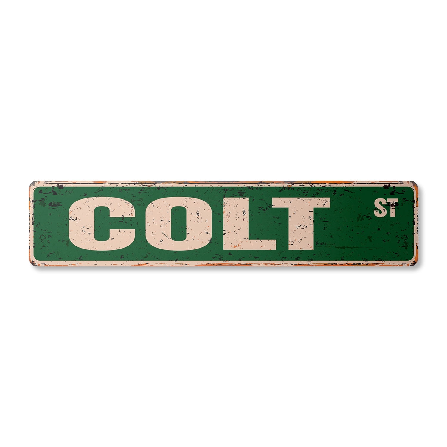 COLT Vintage Aluminum Street Sign Childrens Name Room Metal Sign rustic ...