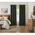 thumbnail image 1 of SUNSHIELD SIGNATURE Colton 100% Blackout Curtains for Living Rooms, Single Curtain Grommet, 50” x 63”, Dark Green, 1 of 7