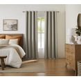 thumbnail image 1 of SUNSHIELD SIGNATURE Colton 100% Blackout Curtains for Living Rooms, Single Curtain Grommet, 50” x 95”, Linen, 1 of 7