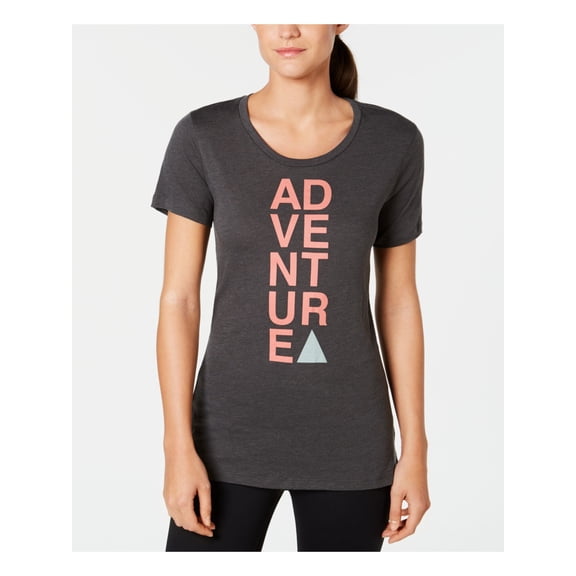 COLUMBIA $19 Womens New Gray Printed Scoop Neck Short Sleeve T-Shirt Top XS B B