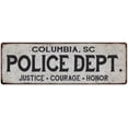 thumbnail image 1 of COLUMBIA, SC POLICE DEPT. Home Decor Metal Sign Gift 6x18 206180012185, 1 of 1