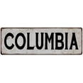 thumbnail image 1 of COLUMBIA Vintage Look Rustic Metal 6x18 Sign City State 206180041174, 1 of 1
