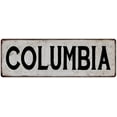 thumbnail image 1 of COLUMBIA Vintage Look Rustic Metal 8x24 Sign City State 108240041173, 1 of 1