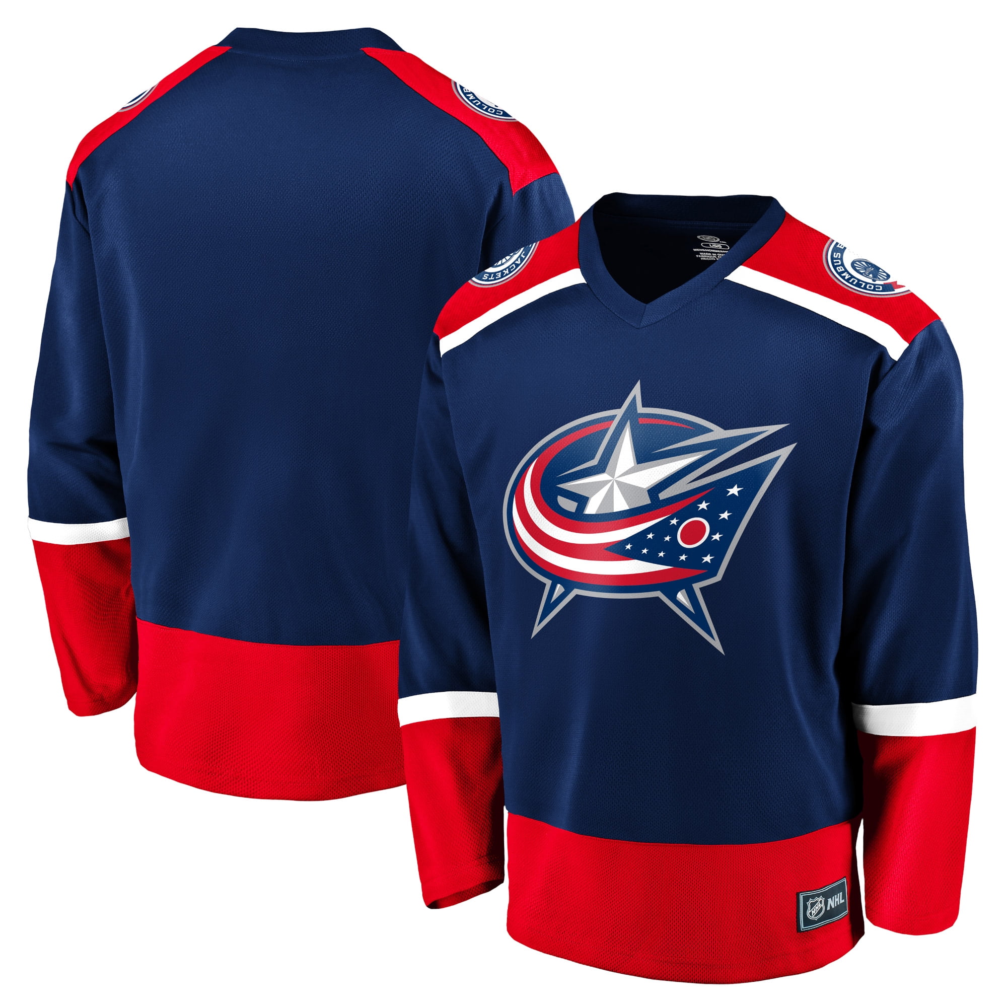 Sweat à capuche gris chiné avec logo principal des Columbus Blue Jackets pour hommes