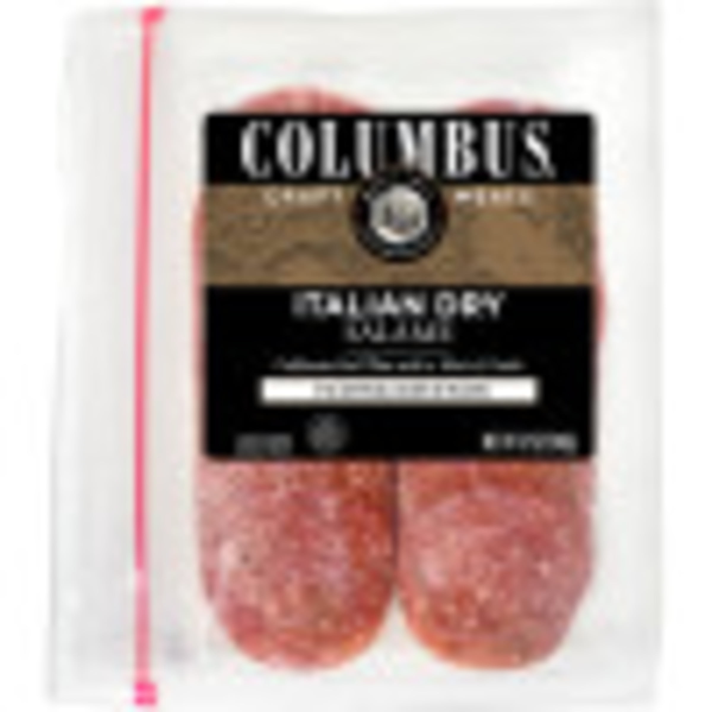 COLUMBUS, Italian Dry Salami, Sliced Charcuterie Meat, Quality Pork