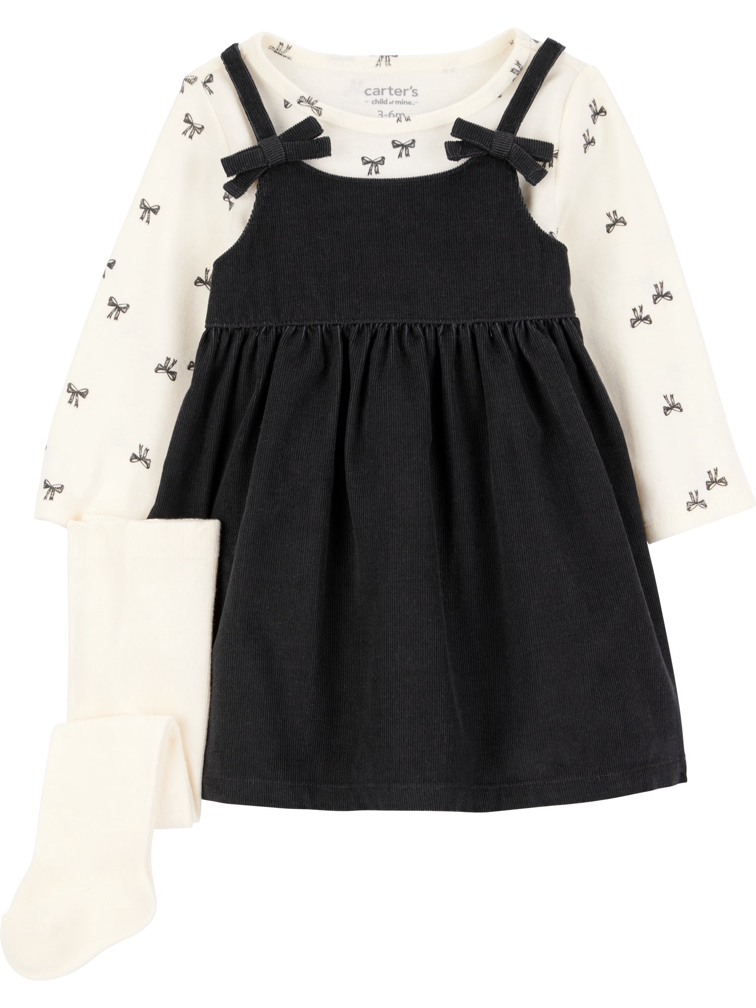 Carter's Child of Mine Baby and Toddler Girl Dress Set, 3-Piece, Sizes 0/3-24 Months