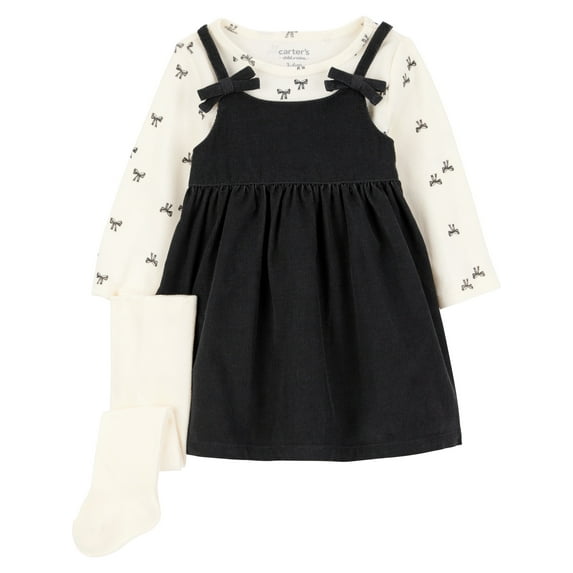 Carter's Child of Mine Baby and Toddler Girl Dress Set, 3-Piece, Sizes 0/3-24 Months