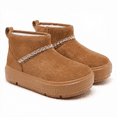 thumbnail image 1 of COM STAR Woman Snow Boots Winter Faux-Suede Ankle Boots Faux-Fur Lined Wide Toe Platform Outdoor Cold Weather Footwear, 1 of 9