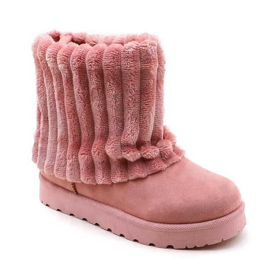 COM STAR Women’s Winter Snow Boots Mid Calf Warm Platform Flat Outdoor Casual Walking Boots