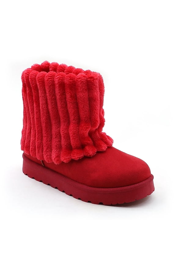 Women’s Winter Snow Boots Mid Calf Warm Platform Flat Outdoor Casual Walking Boots