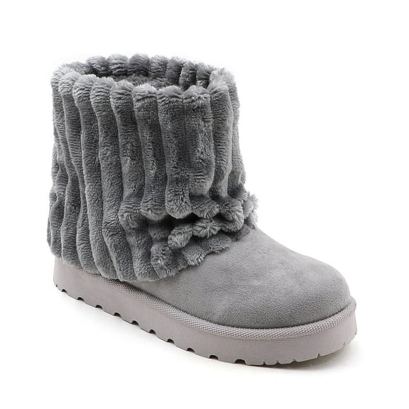 COM STAR Women’s Winter Snow Boots Mid Calf Warm Platform Flat Outdoor Casual Walking Boots