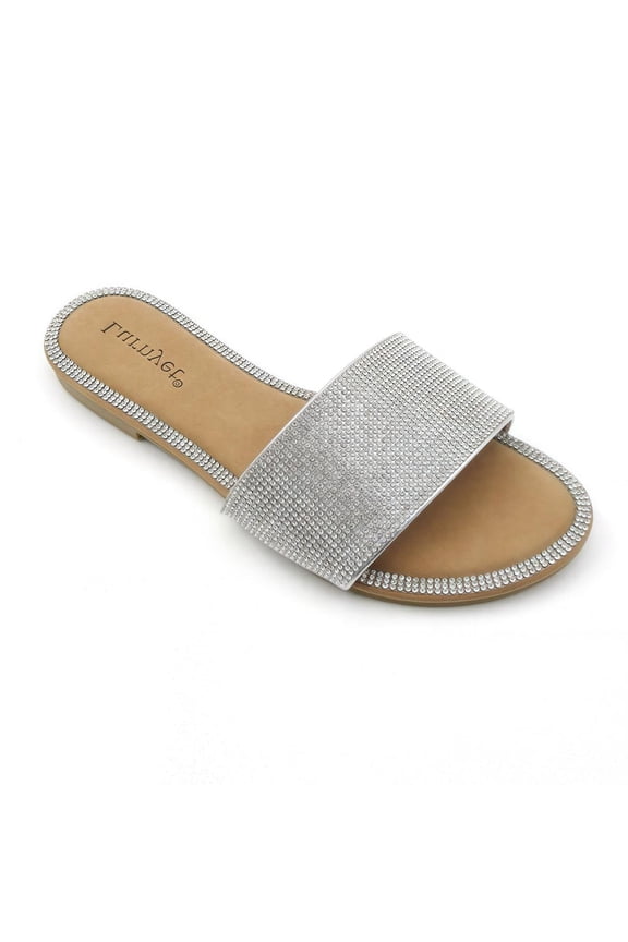 Women's Flat Slide Sandals – Open Toe Casual Summer Sandals for Beach, Travel & Everyday Wear