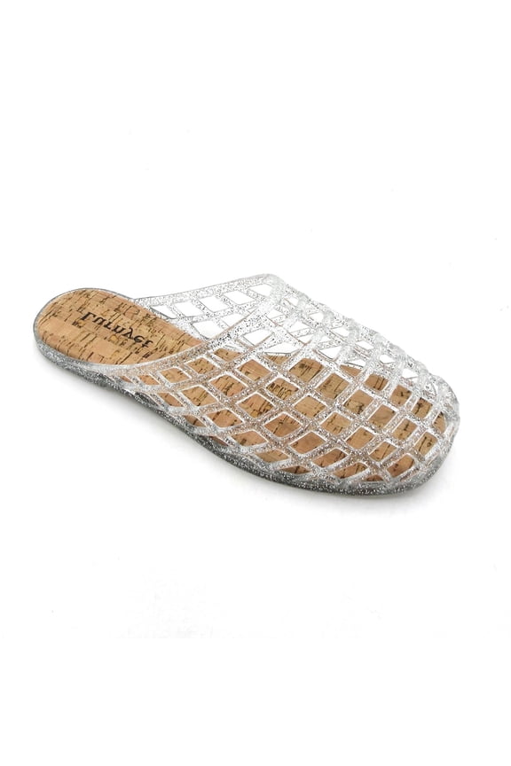 Women Jelly Sandals Lightweight Mesh Flat Summer Slip-On Beach Sandal for Casual Wear Vacation and Daily Outings