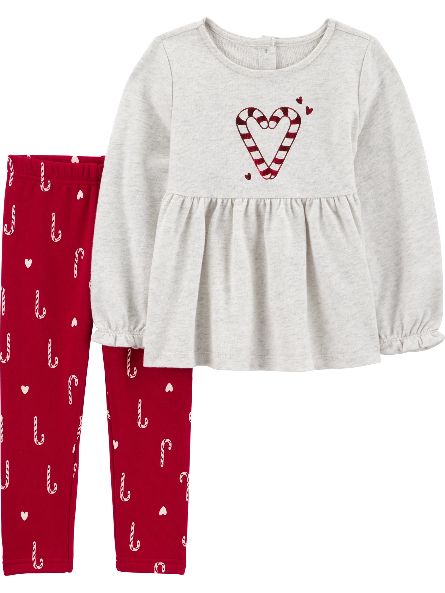 Carter's Child of Mine Baby and Toddler Girl Holiday Outfit Set, 2-Piece, Sizes 12M-5T