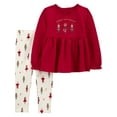 thumbnail image 1 of Carter's Child of Mine Baby and Toddler Girl Holiday Outfit Set, 2-Piece, Sizes 12M-5T, 1 of 5